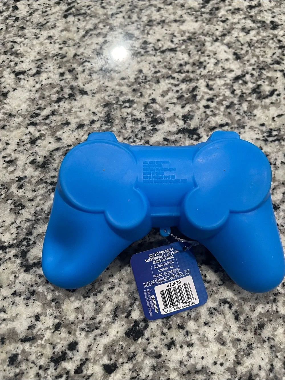 Blue Gaming Controller Stress Toy - Soft Squeeze Simulator
